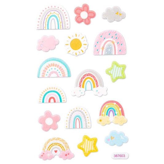 Set de pegatinas de foam Rainbow brillan en la oscuridad