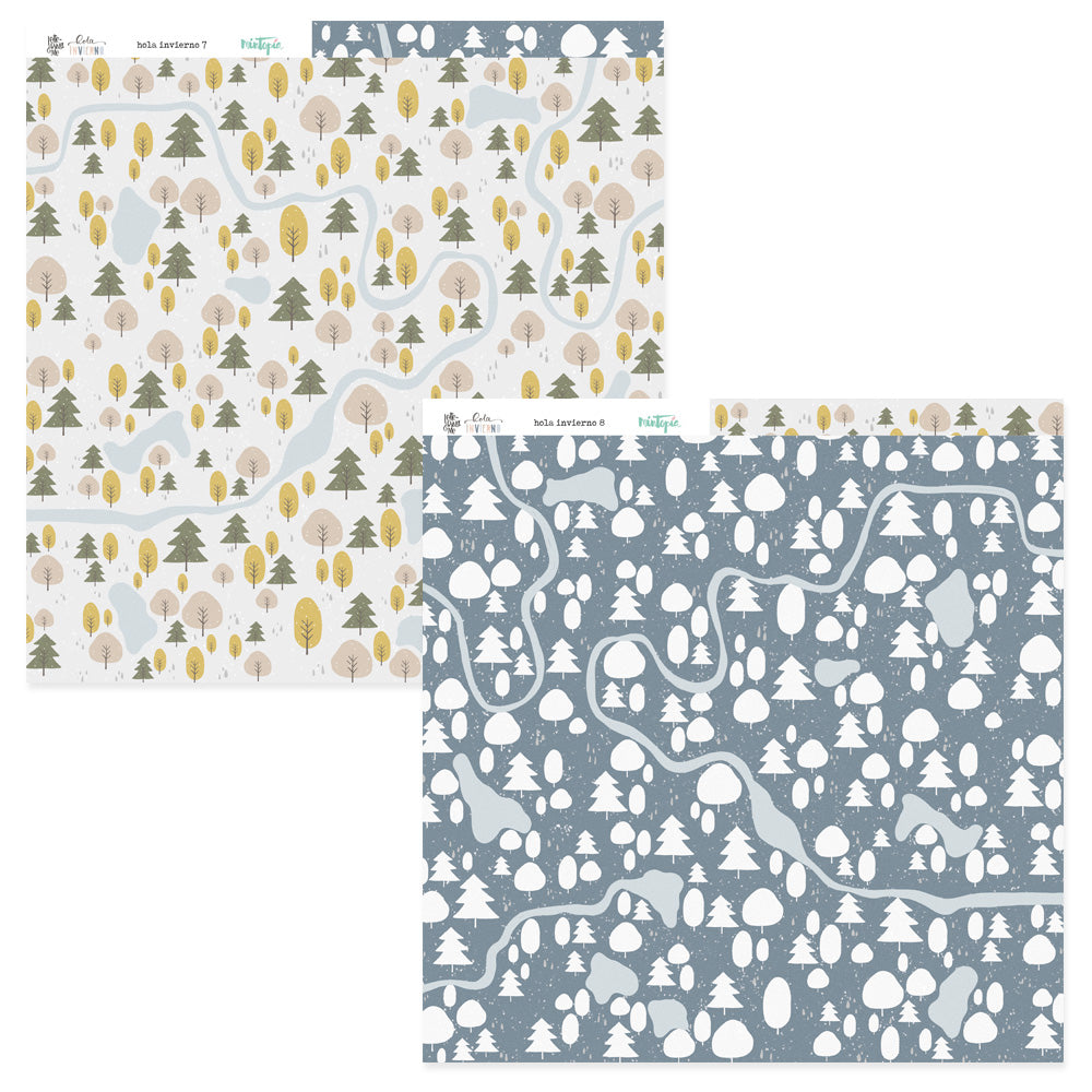 PREVENTA Stack 12"x12" Hola Invierno + recortables