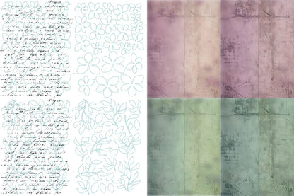 TEXT{ures} Beneath the Brambles Laser Cut Inkable Florals Pack
