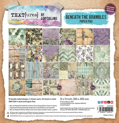TEXT{ures} Beneath the Brambles 12in x 12in Paper Pad