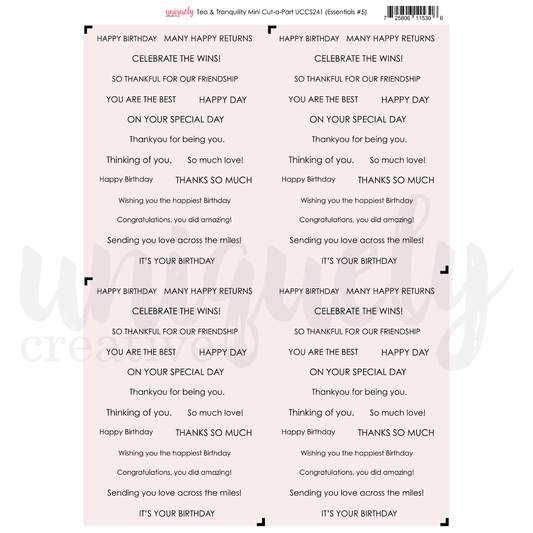 Tea & Tranquility Mini Cut-a-Part