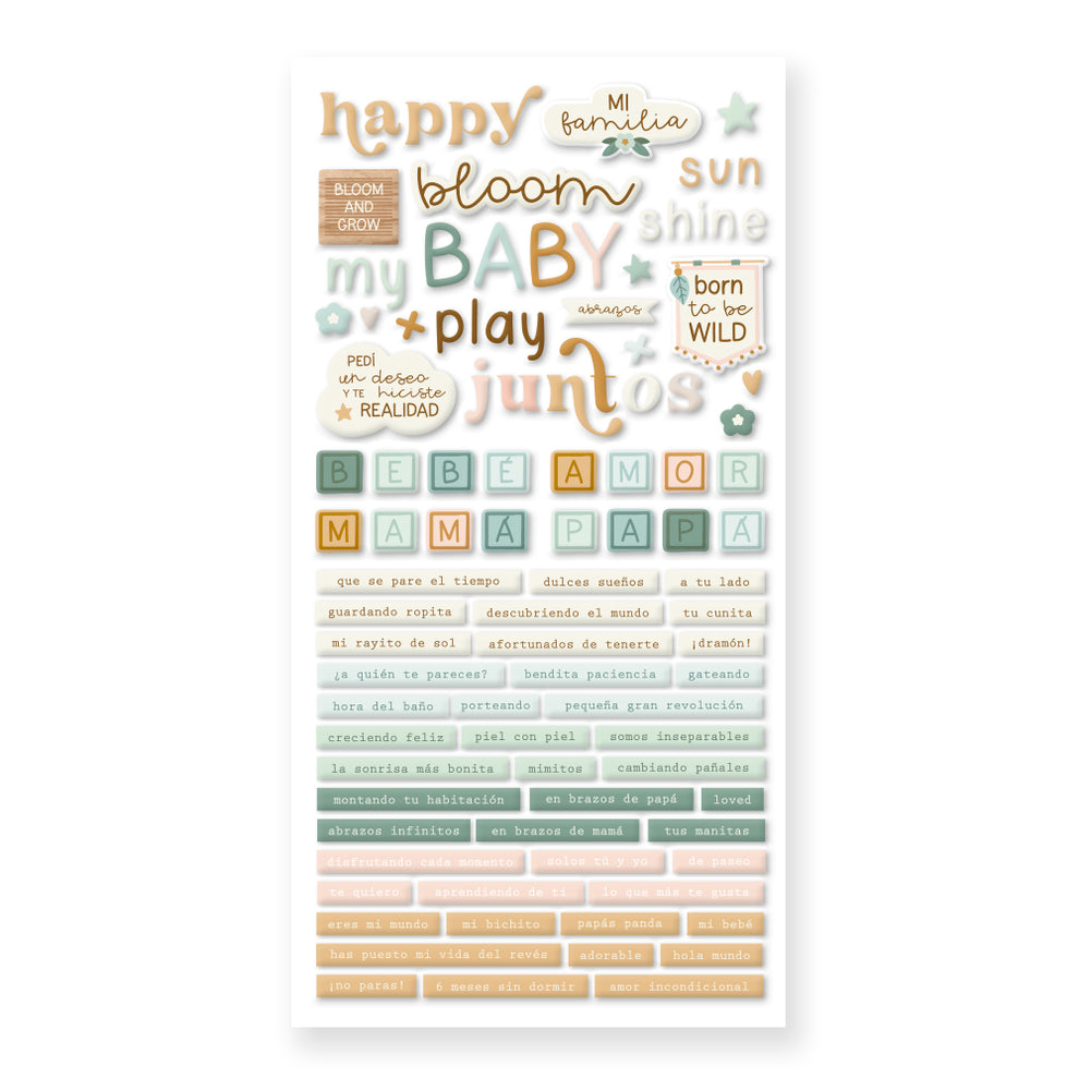 Pegatinas puffy frases Baby Bloom