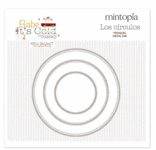 Troquel Círculos nido con cosido Baby It's Cold Outside
