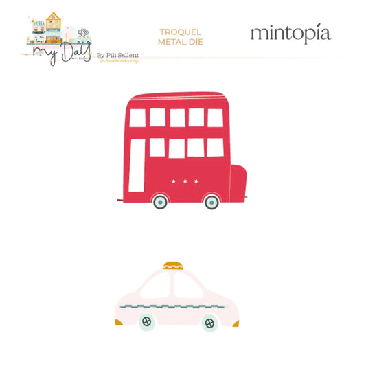 Troquel Bus y Taxi My day en la city