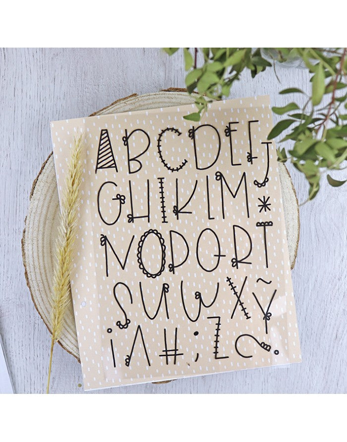 ABC capital letters ARI stamp, Alúa Cid