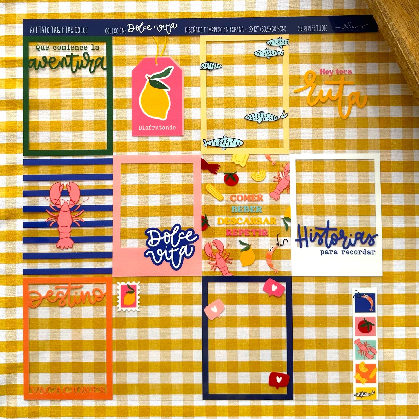 Acetato 12"x12" Tarjetas - Dolce Vita