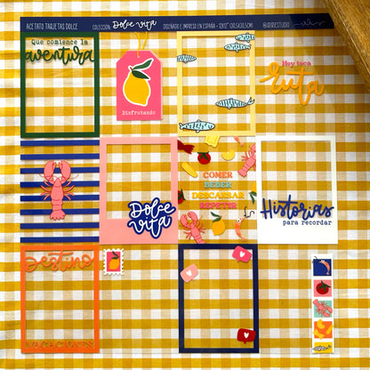Acetato 12"x12" Tarjetas - Dolce Vita