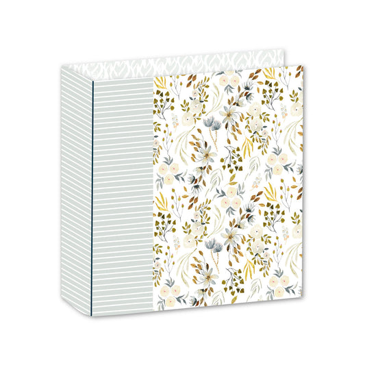 Álbum 9x12" con 4 Anillas - Flores Azules