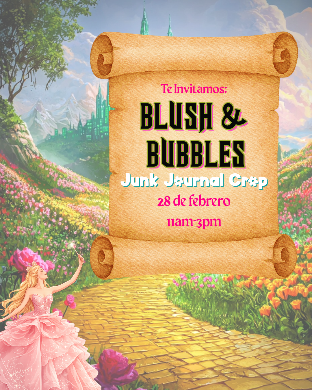 ✨ Blush & Bubbles: Taller de Junk Journal