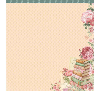 Books & Flowers  Paper Stack