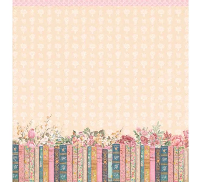 Books & Flowers  Paper Stack