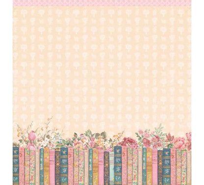 Books & Flowers  Paper Stack