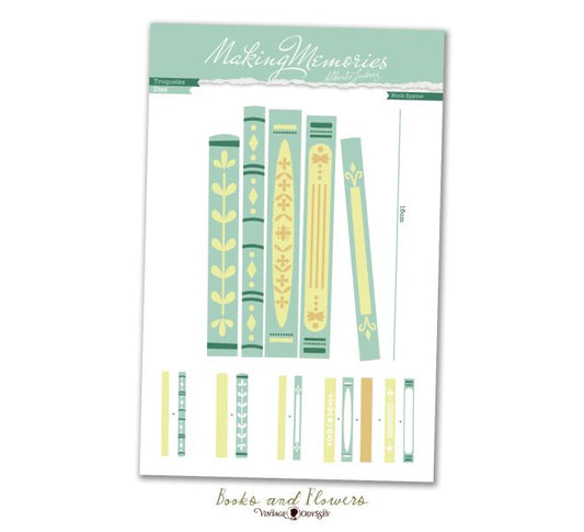 "Books & Flowers" metal Die Book Cover