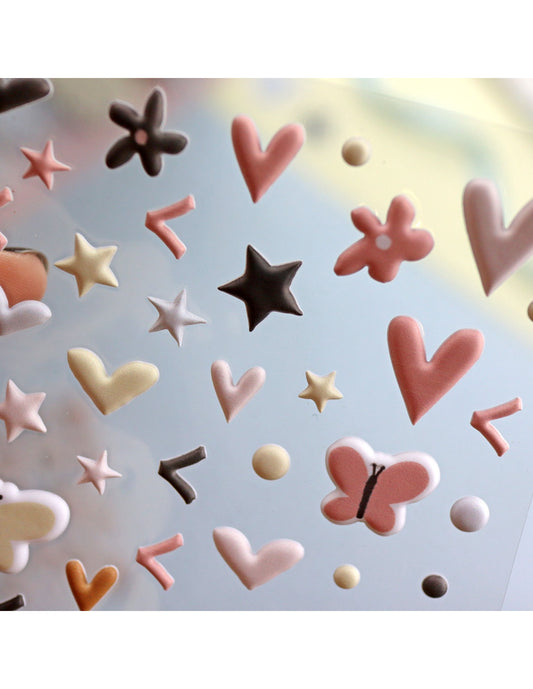 Butterfly puffy stickers, Pelele