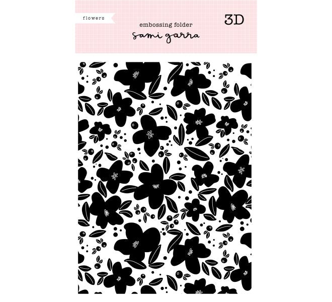 Sobremesa-Carpeta de embossing Flowers 3D