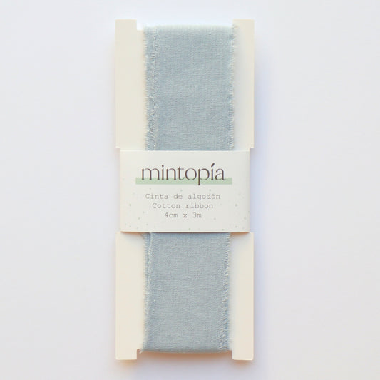 Cinta de algodón Mintopía 4 cm x 3 m Fog Blue