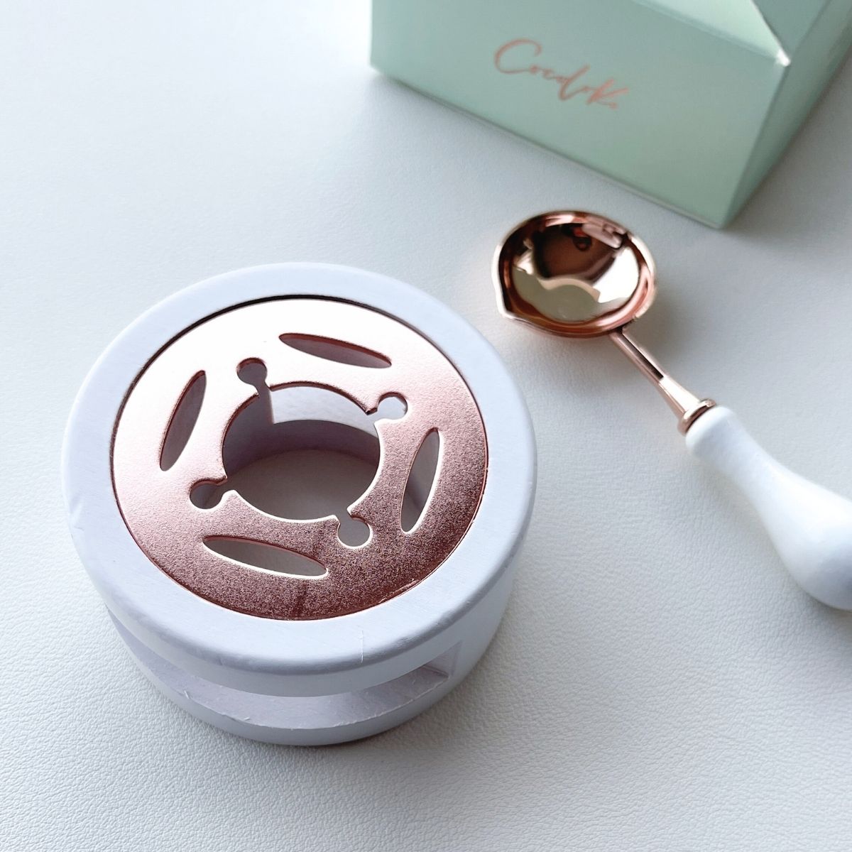 Set Base y cuchara para fundir lacre