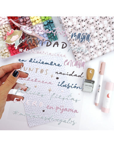 En Diciembre. Colorful puffy stickers | Rita´s Diary