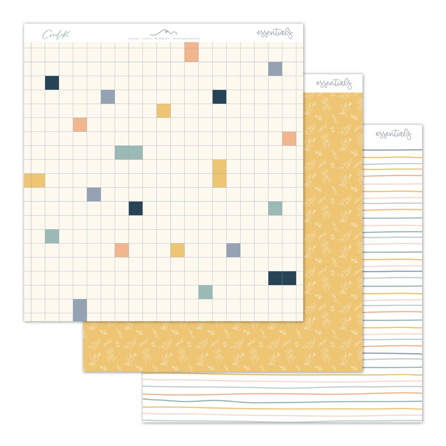essentials - Bloc de Papeles 12*12 a 1 cara