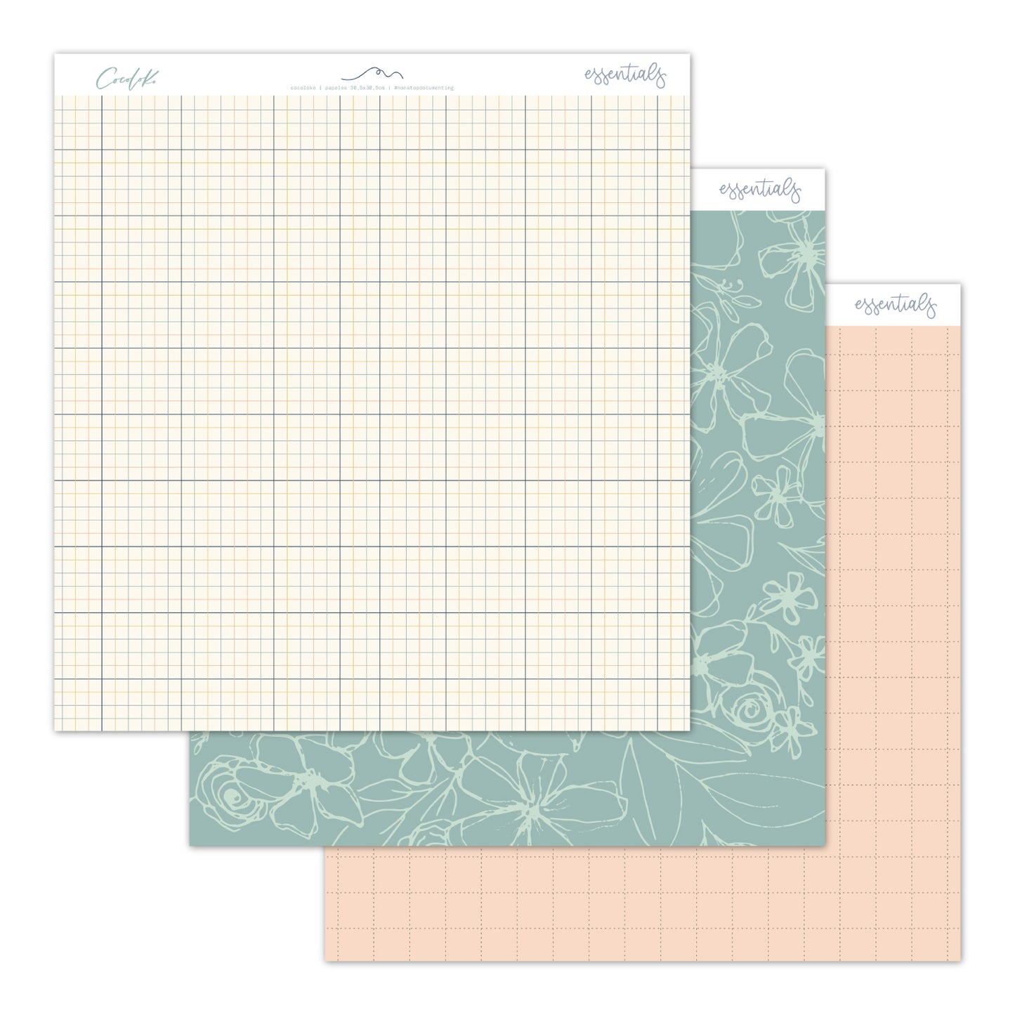 essentials - Bloc de Papeles 12*12 a 1 cara