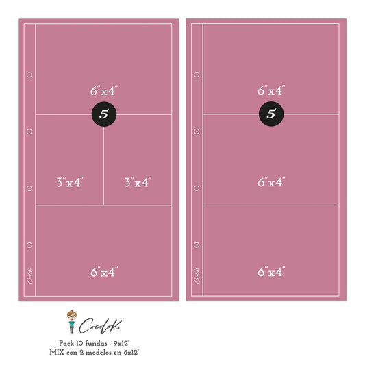 Fundas de 6''x12''Mix