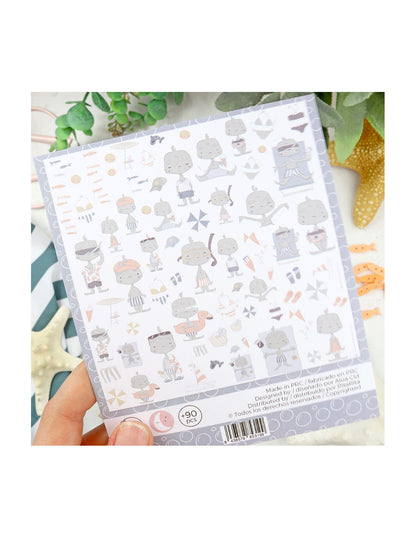 Holidadis Ilustrations die-cuts set | Alúa Cid