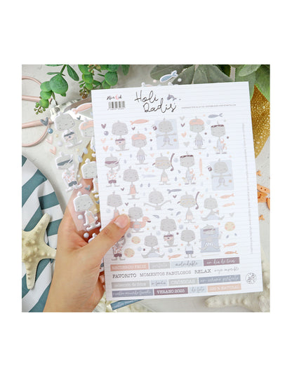 Holidadis puffy stickers | Alúa Cid design