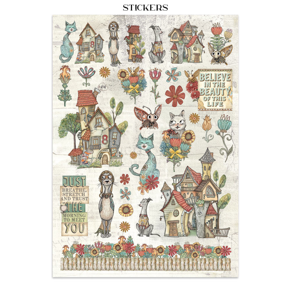 Junk journal stickers, cut-outs, backgrounds - Furry Friends (RESTOCK)