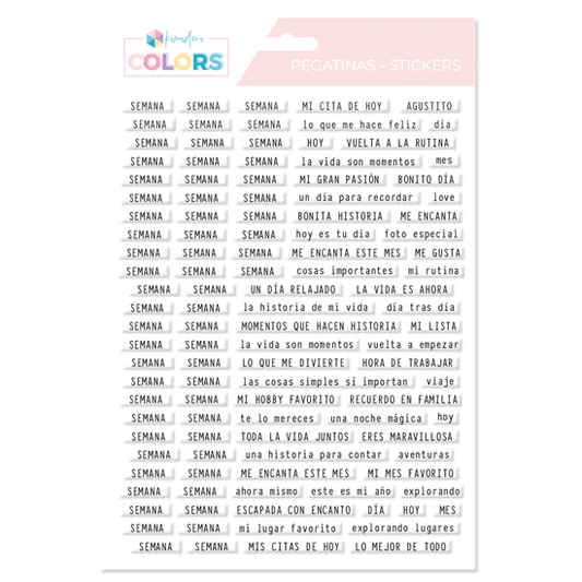 Pegatinas puffy palabras SYL Marzo y Abril