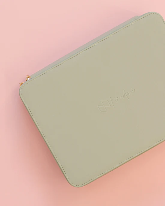 Estuche caja de cuero vegano DELUXE - Mint