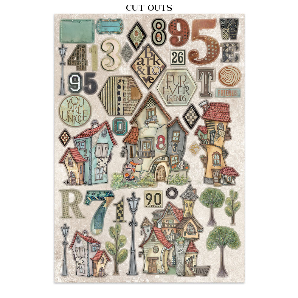 Junk journal stickers, cut-outs, backgrounds - Furry Friends (RESTOCK)