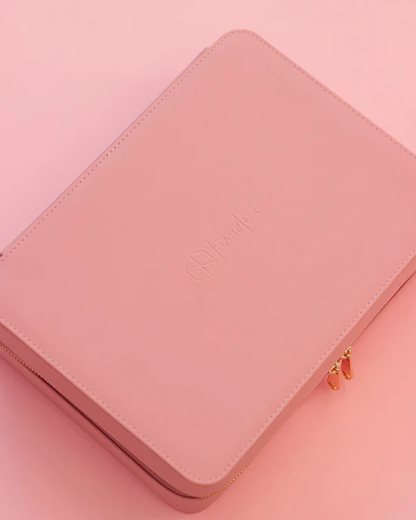 Estuche caja de cuero vegano DELUXE - Rosa