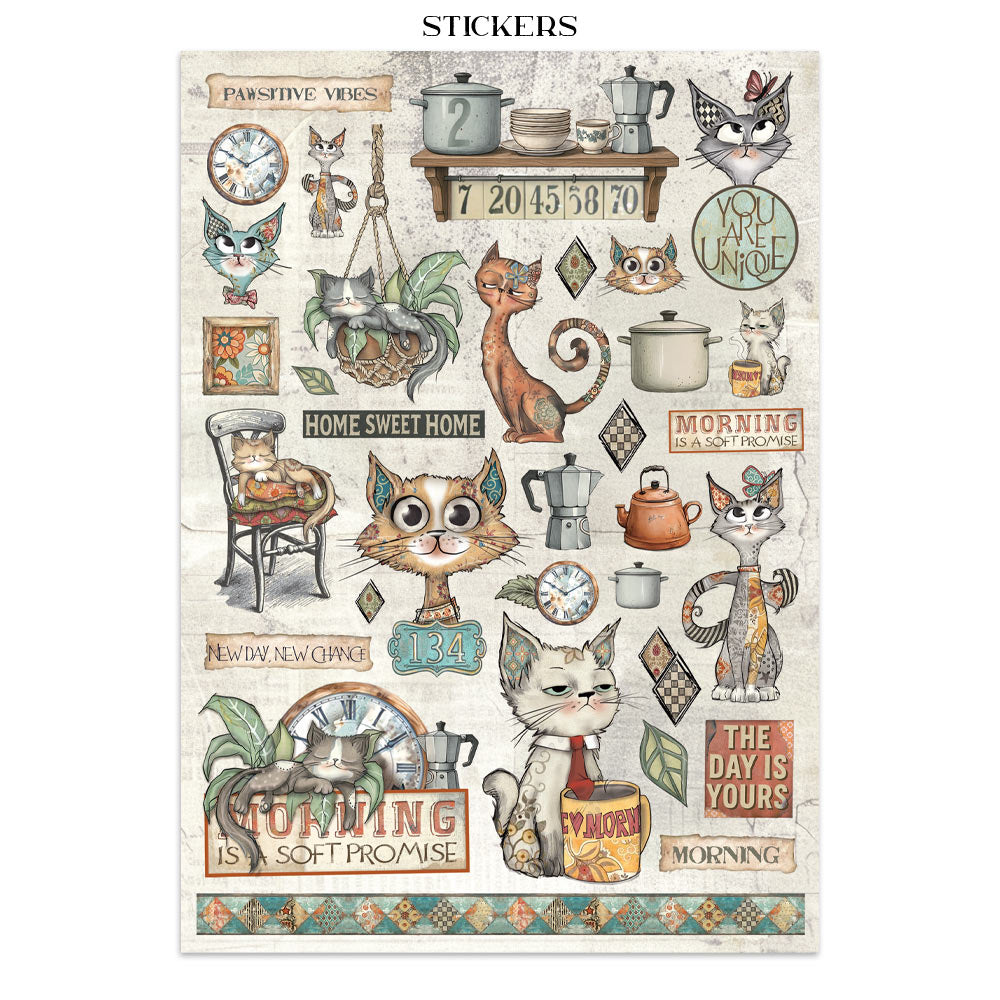 Junk journal stickers, cut-outs, backgrounds - Furry Friends (RESTOCK)