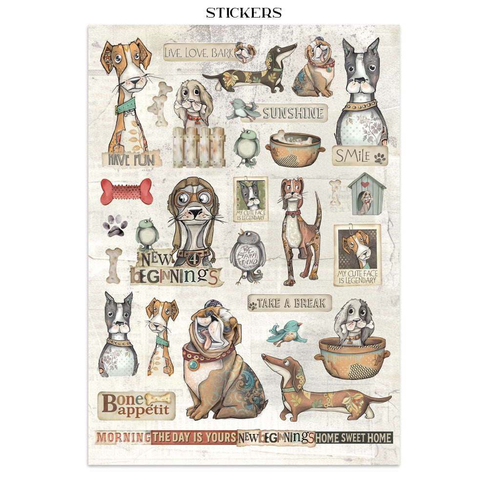 Junk journal stickers, cut-outs, backgrounds - Furry Friends (RESTOCK)