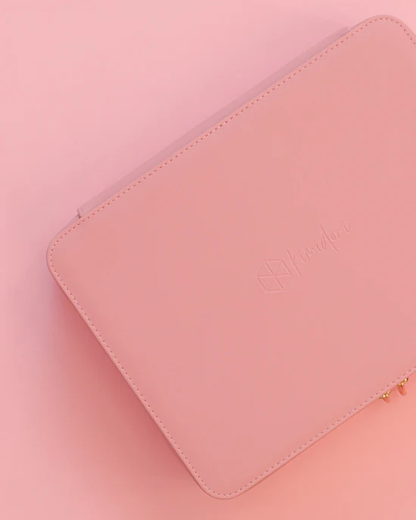 Estuche caja de cuero vegano DELUXE - Rosa