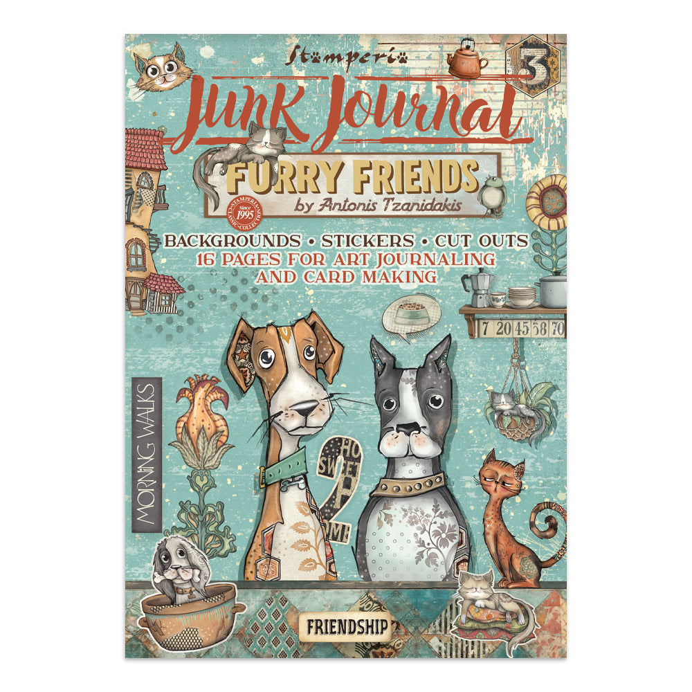 Junk journal stickers, cut-outs, backgrounds - Furry Friends (RESTOCK)