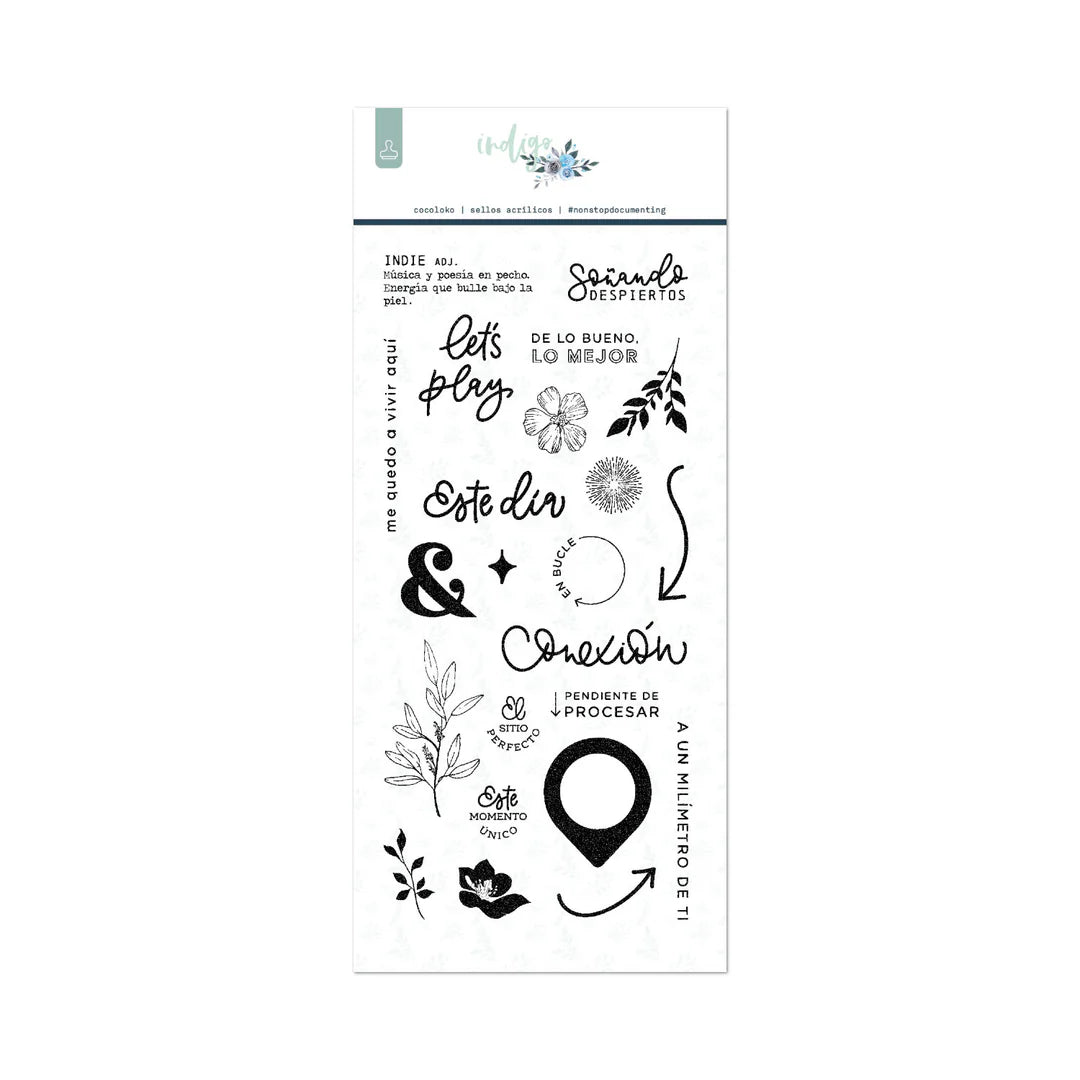 Sellos de Scrapbooking 10x21cm INDIGO