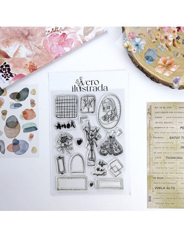 Life the moment' stamp set of Vero Ilustrada