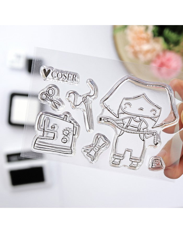 'Love Coser' clear stamp
