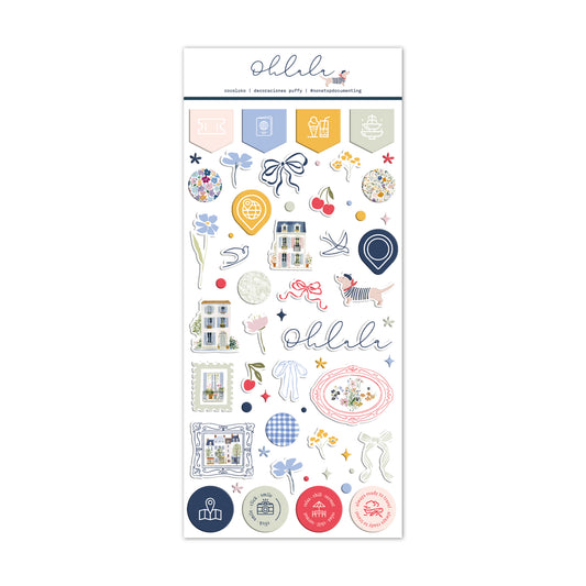 OHLALA Set Adhesivos Puffy Ilustraciones