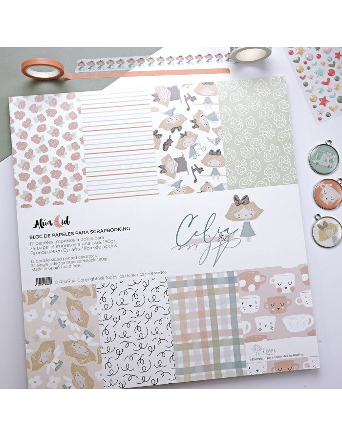 Paper pad 12x12" 'CeliAlice'