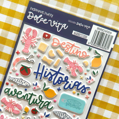 Pegatinas puffy ilustraciones - Dolce Vita