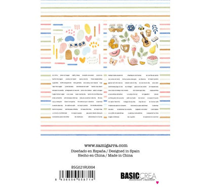 Sobremesa -Rub-ons: frases, manchas e ilustraciones