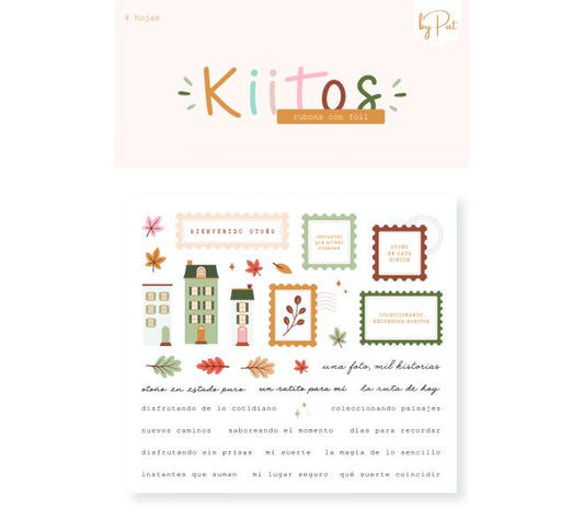 Rub-ons Kiitos a color de Basic Crea