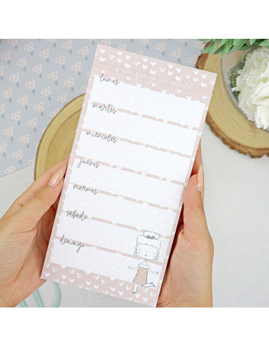 Semana vertical XL notepad | Sea lo que sea collection