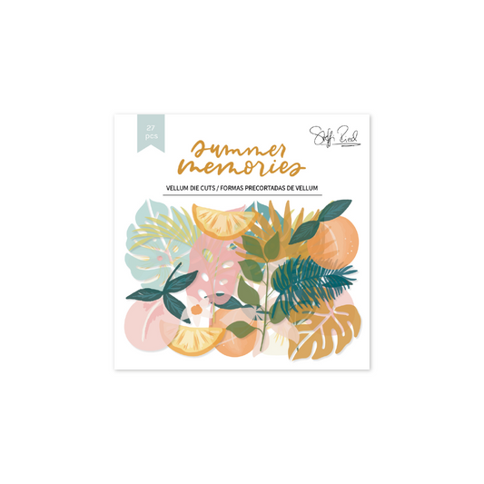 Set de 27 die cuts de vellum Summer Memories – Lora Bailora