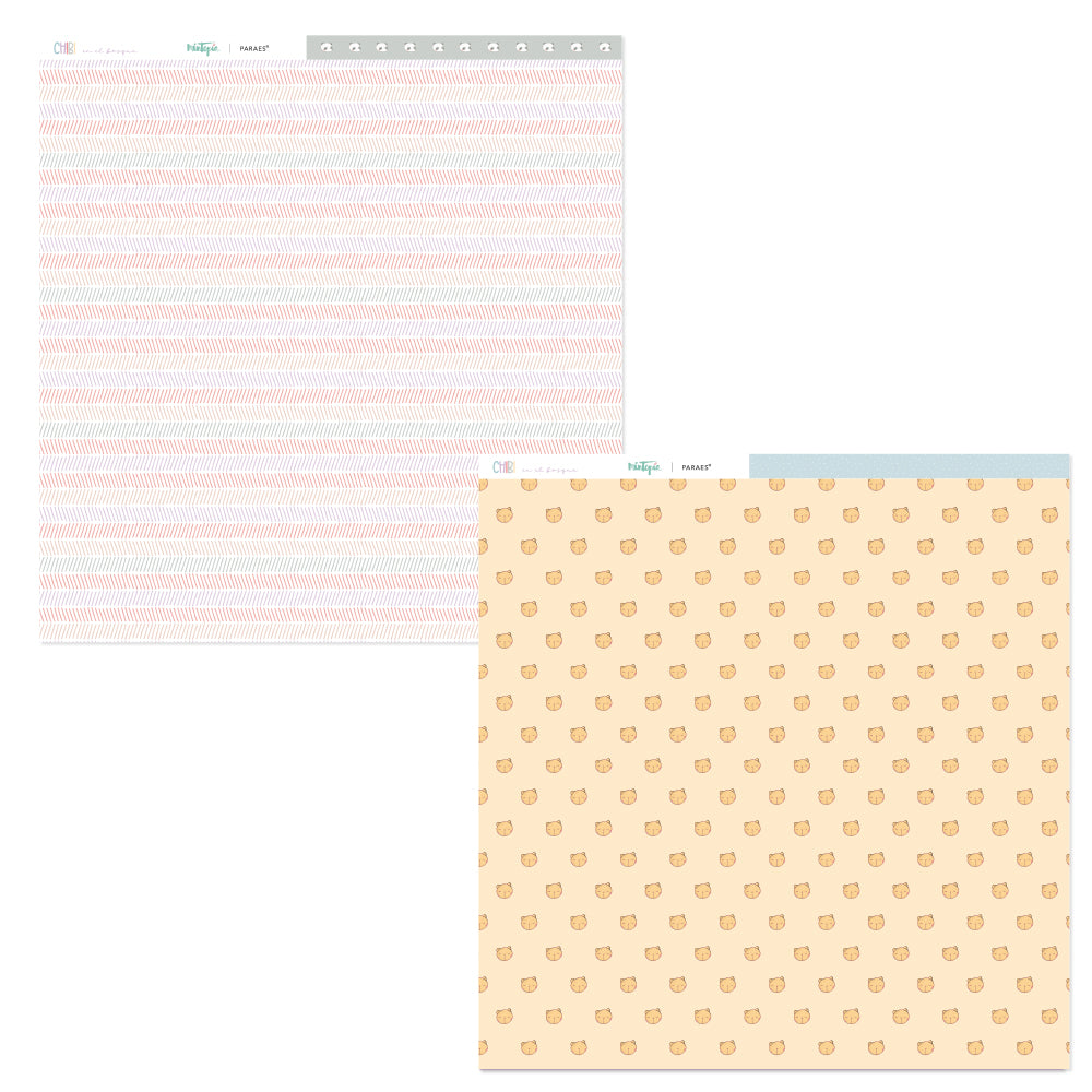 PREVENTA Stack 12"x12" Chibi en el bosque + recortables