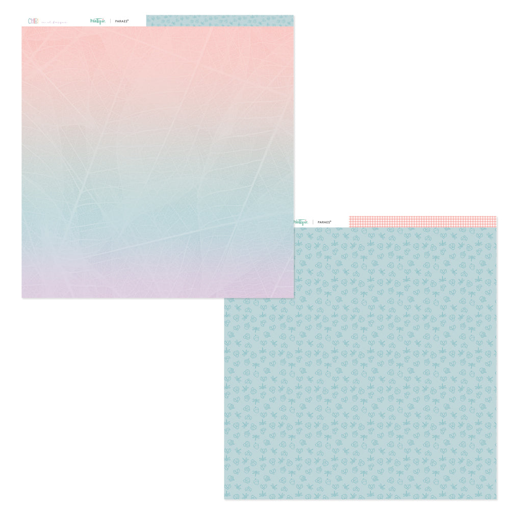 PREVENTA Stack 12"x12" Chibi en el bosque + recortables
