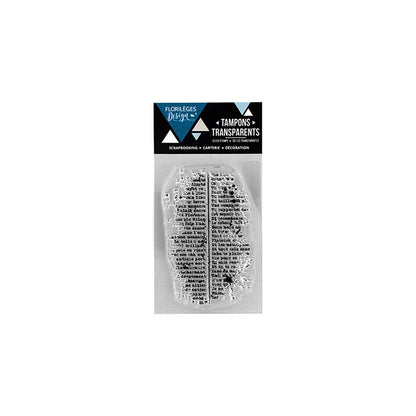 Tampons clear MINI TEXTE MOUCHETÉ