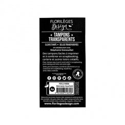 Tampons clear MINI TEXTE MOUCHETÉ